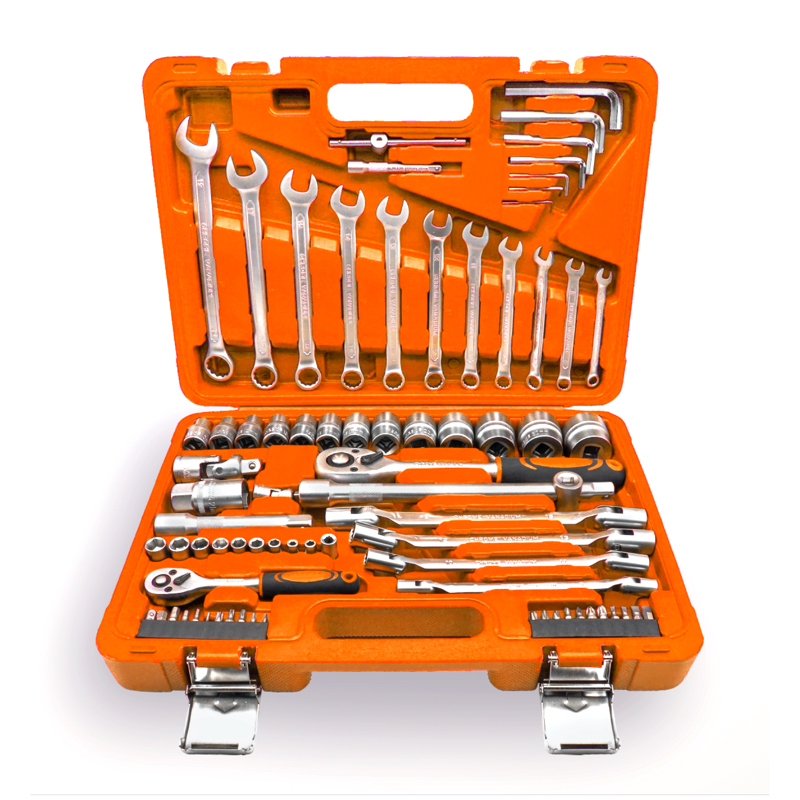 Conjunto completo de soquetes 77pcs em caixa de sopro laranja