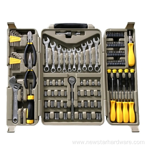 111pcs Yellow Professional Tool Set for Car Auto Repair ជាមួយនឹង Socket Set