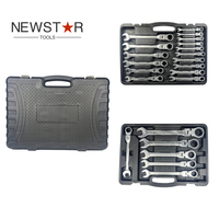 NEWSTAR 22PCS ተጣጣፊ የጭንቅላት ራትች ጥምር ቁልፍ አዘጋጅ